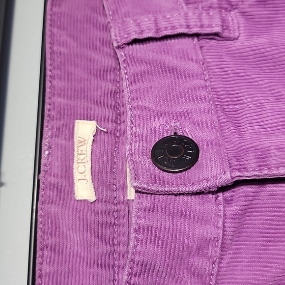 J. CREW Matchstick Lavender Pastel Goth Aesthetic Corduroy Straight Leg Pants - Picture 4 of 10